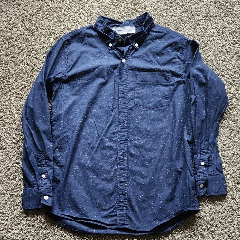 Old Navy Dark Blue Shirt with White Accents